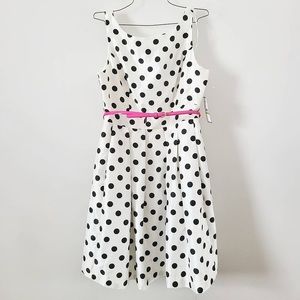 Polka Dot Tea Dress with POCKETS!